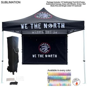 Tent Backwall Package, 10' Sublimated Tent Kit and Full single sided backwall