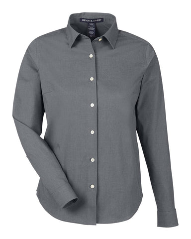 DEVON & JONES® Women's CrownLux Performance® Spencer Poplin Dress Shirt