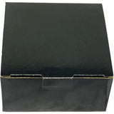 4 Pc. Acacia Wood Square Coaster Set with Black Metal Stand