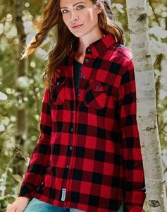 Women's SPRUCELAKE Roots73 Long Sleeve Button Up Flannel Shirt