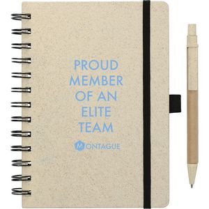 5'' x 7'' FSC® Mix Wheat Straw Notebook with Pen
