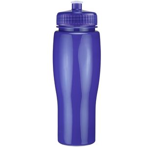24 Oz. Contour Bottle w/ Push Pull Lid - Solid Colors
