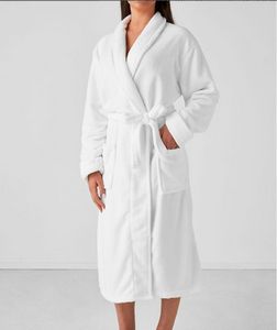 100% Cotton Heavy Weight White Velour Shawl Color Bath Robe one size