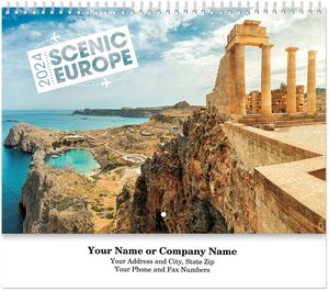 Scenic Europe Spiral Wall Calendar