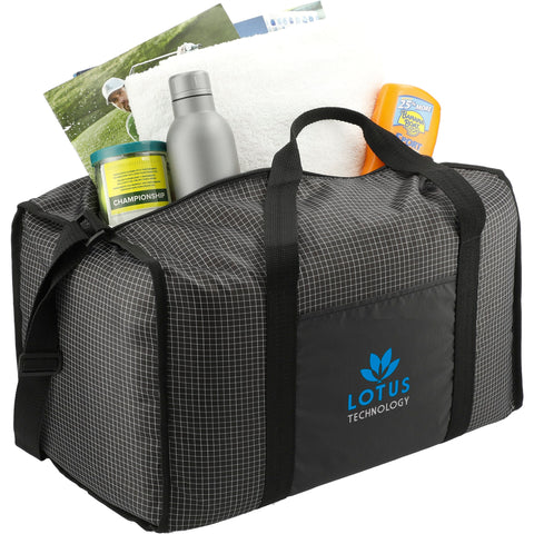 Grid Boxy Duffle Bag