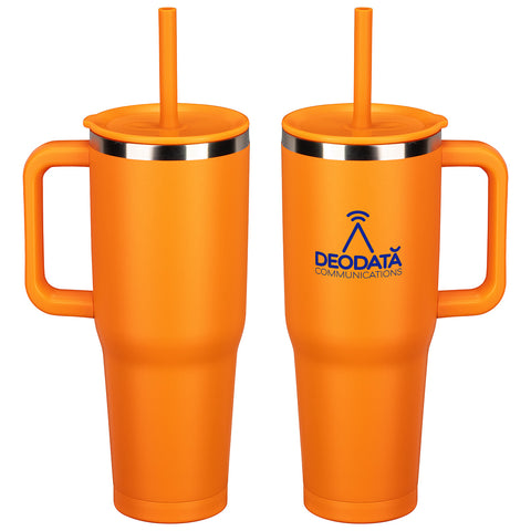 SENSO® Summit 40 oz Insulated Stainless Steel Travel Mug with Press-In Straw