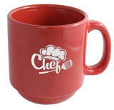 MacKenzie 12oz red stackable mug - Etched