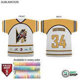 72 Hr Fast Ship - Jersey Shape Microfiber Dri-Lite Terry Keepsake Towel, 18x17, Sublimated 2 sides