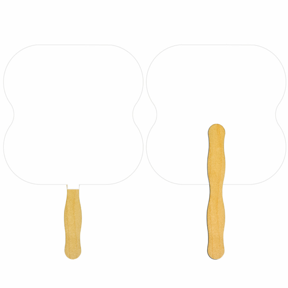 Hourglass Glued Hand Fan (1 Side/ 1 imprint color)