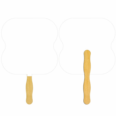 Hourglass Glued Hand Fan (1 Side/ 1 imprint color)