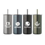 Borealis Recycled Stainless Steel Straw Tumbler - 16 oz.
