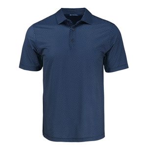 Cutter & Buck Pike Eco Shadow Check Print Recycled Mens Polo