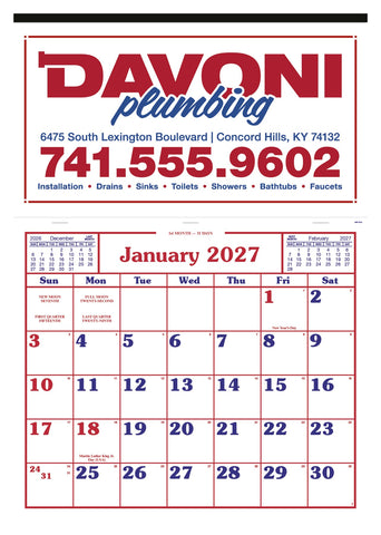 Skinner & Kennedy® Billboard Apron Calendar