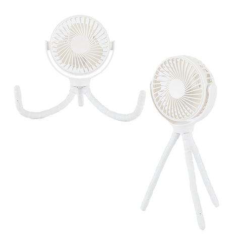 Twisty Rechargeable Portable Fan with Bendable Tripod Feet