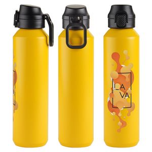 Nexus 27 oz Recycled Aluminum Bottle with Flip-Top Lid and Carabiner