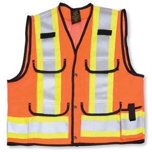 Poly/Cotton Orange Mesh Supervisor Safety Vest