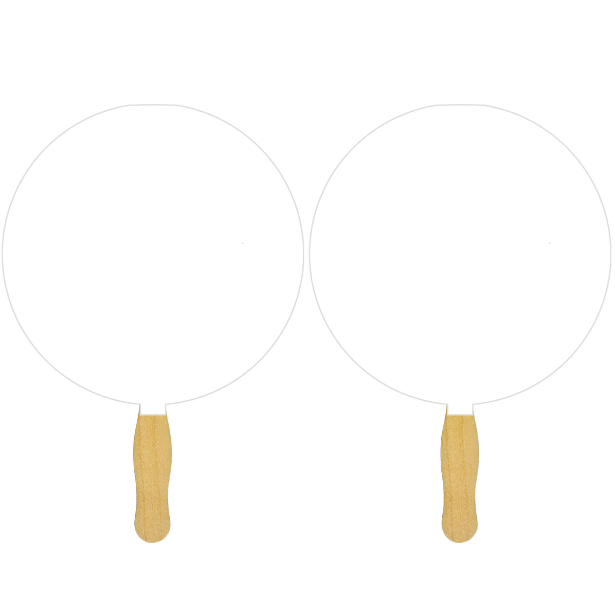 Round Sandwiched Hand Fan (2 Side/ Four Color Process imprint)