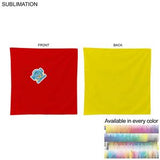 2-Tone Double Sided Bandana, 22x22, Sublimated Edge to Edge 2 sides