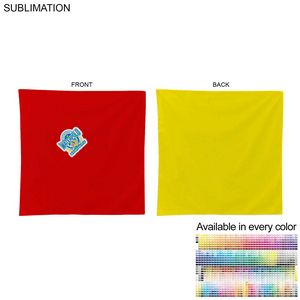 2-Tone Double Sided Bandana, 22x22, Sublimated Edge to Edge 2 sides