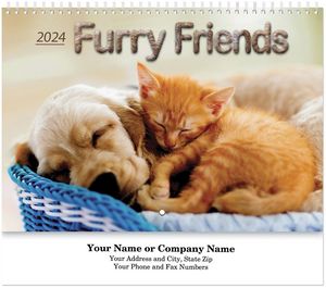Furry Friends Spiral Wall Calendar