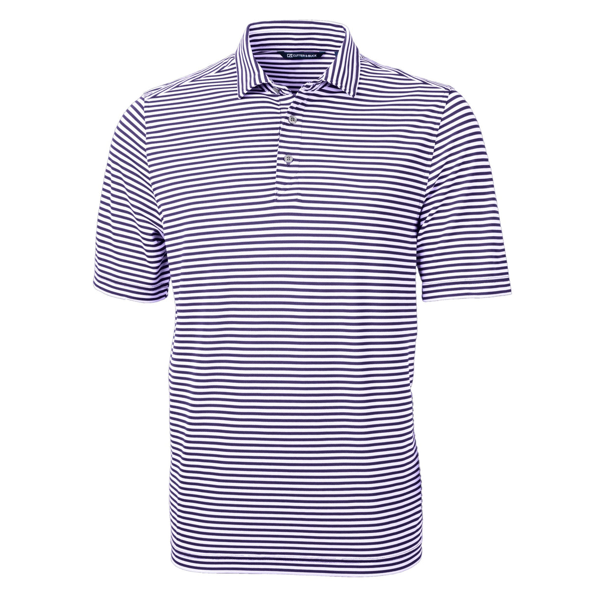 Cutter & Buck Virtue Eco Pique Stripe Recycled Mens Big and Tall Polo