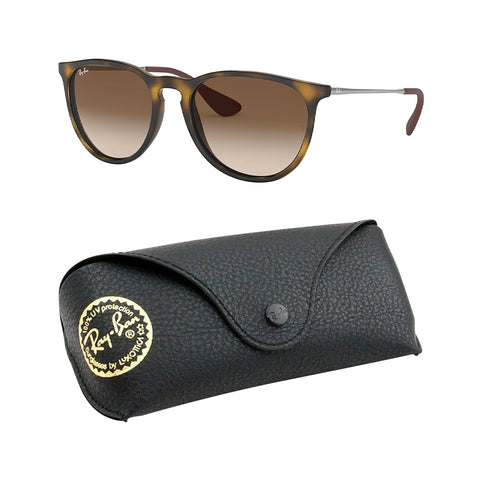 Ray Ban Erika Non-Polarized Sunglasses, Tortoise/Gunmetal Brown, Size 54