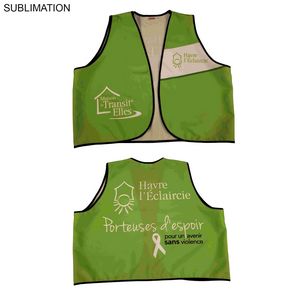 72 Hr Fast Ship - Domestic Made Poplin Vest, Fully Sublimated front and back, Uniform Vest