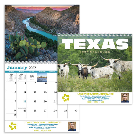 HotLine® Products Texas Appointment Calendar - Spiral