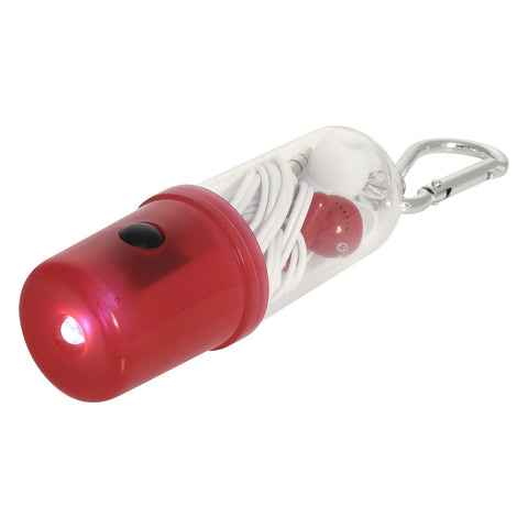 Earbuds With Flashlight Case