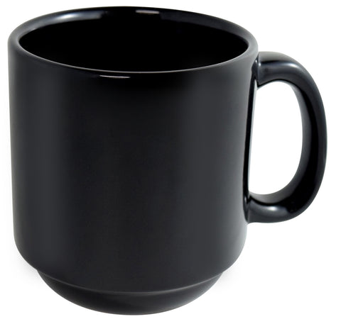 MacKenzie 12oz black stackable mug - High Fire