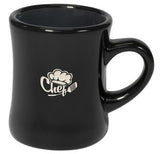Classic Diner 10oz black ceramic mug - Etched