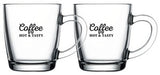 ~Affogato 11oz mug clear glass S/2 in a Mystique gift box