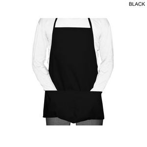 72 Hr Fast Ship - Domestic made Twill Bib Apron, 19x24, 2 Pockets, Adjust Neck, Heat Transfer Logo