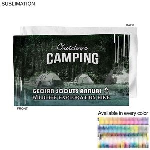 000589 Microfiber Dri-lite Terry Sports, Hand, Gym Towel, 15x25, Sublimated Edge to Edge 1 side