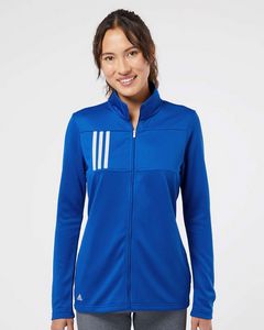 Adidas® Women's 3-Stripes Double Knit Full-Zip Pullover