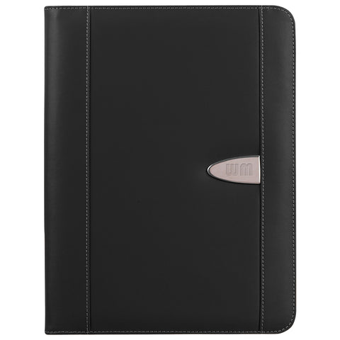 Eclipse Bonded Leather Zippered Portfolio With Calculator
