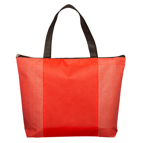 Tonal Non-Woven Zipper Trade Show Tote Bag