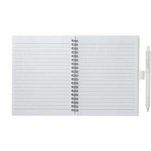 5.5'' x 7'' FSC® Recycled Spiral Notebook w/ RPET Pen