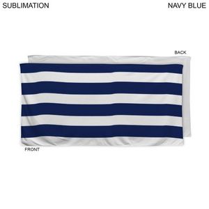 24 Hr Express Ship -Cabana Stripe Sublimated, Absorbent Microfiber Dri-Lite Terry Beach Towel, 30x60