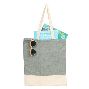 Split Recycled 5oz Cotton Twill Convention Tote