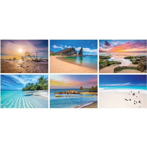 Full Colour Beaches Spiral Wall Calendar