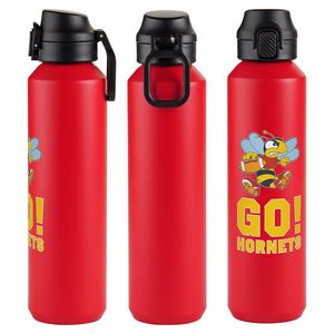 Nexus 27 oz Recycled Aluminum Bottle with Flip-Top Lid and Carabiner