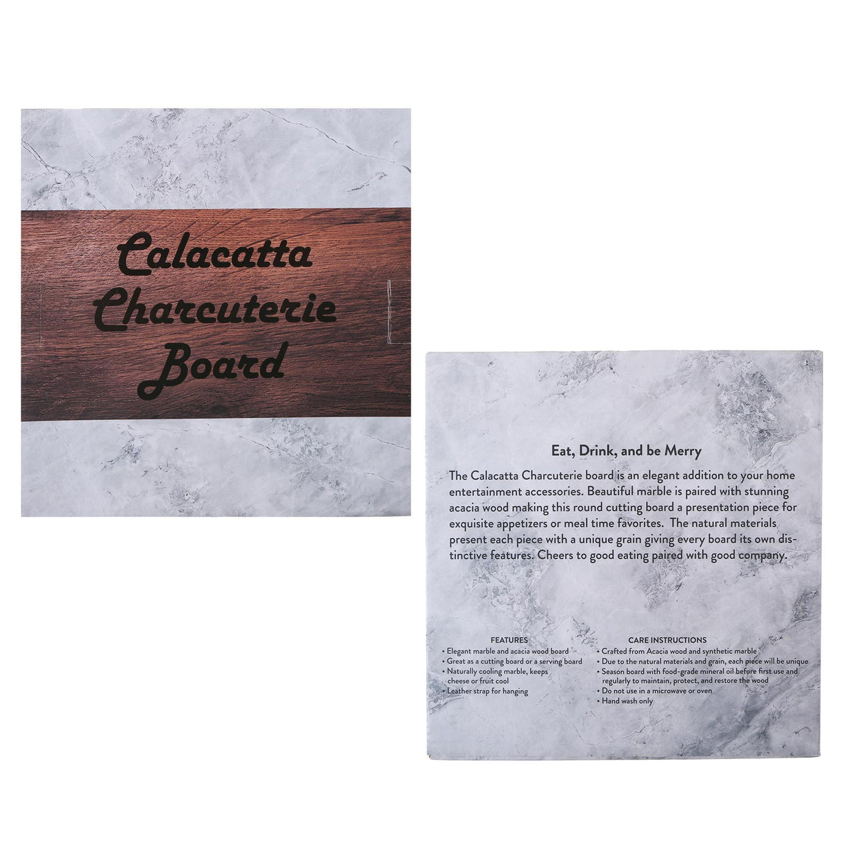 Calacatta Round Charcuterie Board