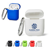 Silicone Earbud Case w/Carabiner Clip