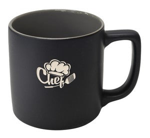 Arcadian 16oz two-tone matte ceramic mug black/grey in a Ripple box - Etched