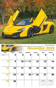 Galleria Wall Calendar 2026 Exotic Cars Eng.
