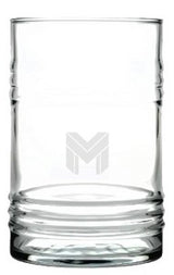 Tin-Can 16oz clear glass tumbler - Etched