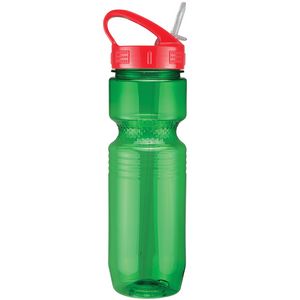 26 Oz. Translucent Jogger Bottle w/ Sport Sip Lid and Straw
