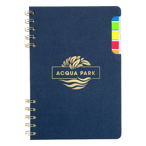 Praxis Recycled Spiral Notebook with Sticky Flags