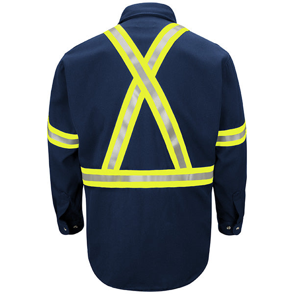 Bulwark® Men's Fire Resistant Long Sleeve Shirt w/ Reflective Taping